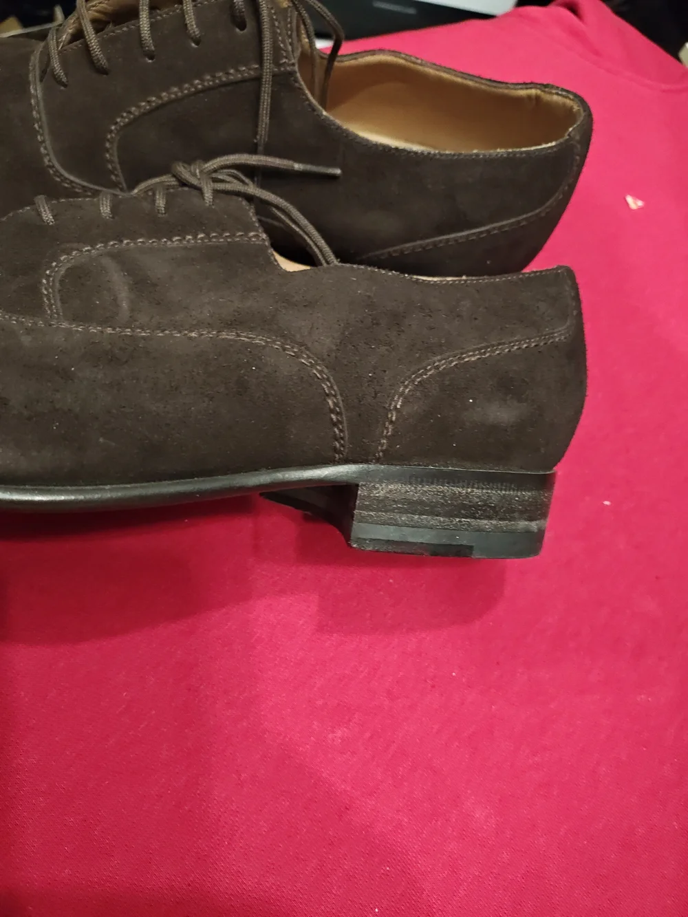 Classic Brown Suede Cap-Toe Oxford Dress Shoes
